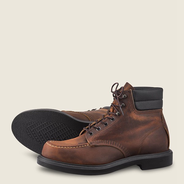 Red Wing Heritage Boots Dark Brown - Mens Classic Supersole - 6-inchr Rough & Tough Leather - 1862-Z